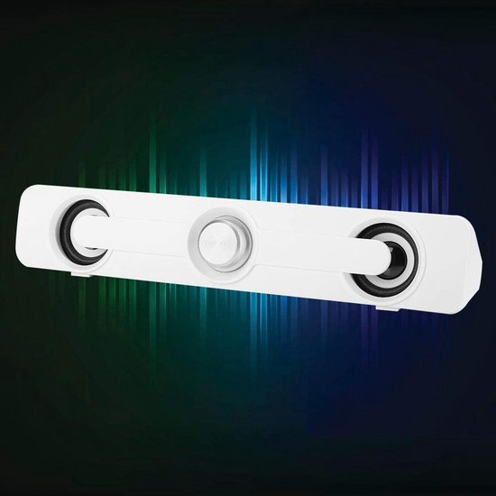 Desktop Luidspreker - Soundbar PC - Muziek Luisteren - Dubbele Bas Trillingen - Niet gespecificeerd - Wit van Merkloos