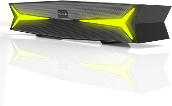 Desktop Soundbar - Compacte Luidspreker - Muziek en Film - Dynamische RGB Verlichting - 155 Inch - Zwart