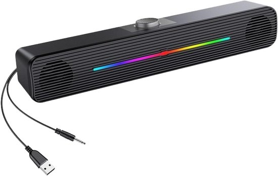 Desktop Soundbar - Computerluidsprekers Bar - Muziek en Films - Verbeterde Bas - 40 cm - Zwart