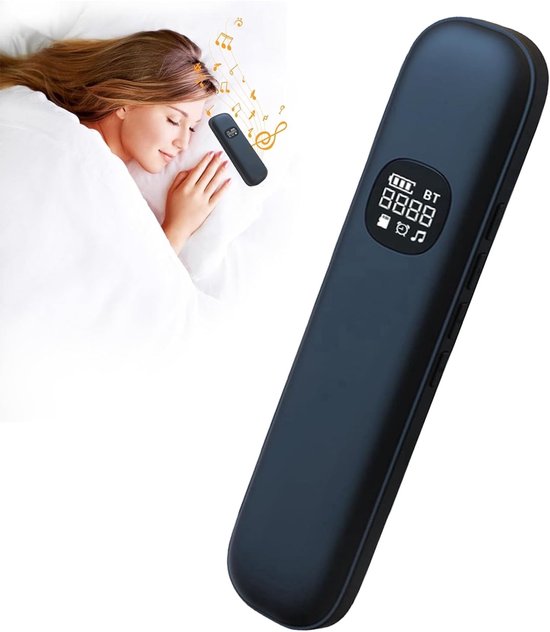 Deze draagbare Bluetooth-luidspreker voor onder het kussen is een slaaphulpmiddel met botgeleiding, 11 ingebouwde witte ruisstanden en een timer. Hij ondersteunt TF-kaarten en is geschikt voor thuis en op reis. (Zwart) van Merkloos