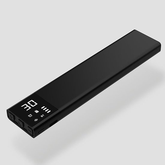 Deze slaapluidspreker met botgeleiding voor onder het kussen heeft een display, een langwerpig ontwerp, Bluetooth-witte ruisfunctie, 36 ingebouwde slaapgeluiden, een 650mAh-batterij, een timer en een TF-kaartsleuf. (Zwart) van Merkloos