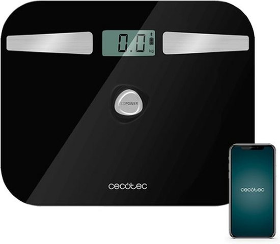 Digital Bathroom Scales Cecotec EcoPower 10200 Smart Healthy LCD Bluetooth 180 kg Black