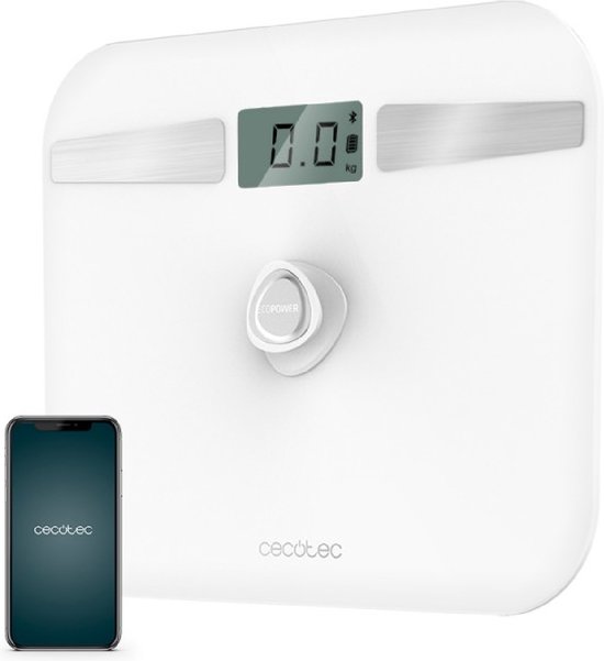 Digital Bathroom Scales Cecotec EcoPower 10200 Smart LCD Bluetooth 180 kg White
