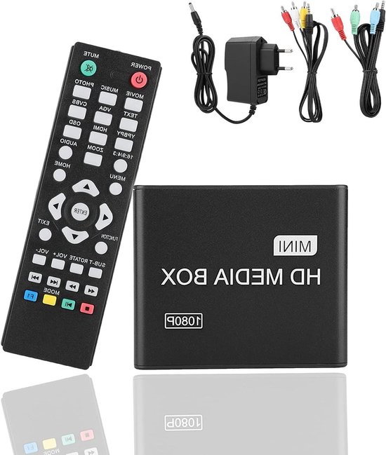 Digitale Mediaspeler - Videospeler HD - Oude TV Moderniseren - Automatische Loopweergave - 1080p - Wit
