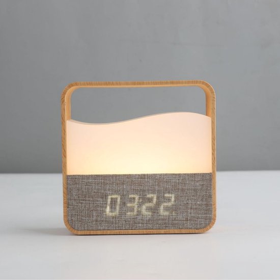 Dimbare Digitale Bedwekker met Nachtlampje – Stille Bureauklok LED-display, USB-C oplaadbaar, Dubbel alarm, Snooze-functie, 3 volumeniveaus, voor slaapkamer en reizen, Energieklasse A