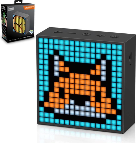 Divoom™ - Timebox Evo - Pixelart Bluetooth Speaker - Zwart Wekker