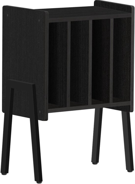 DnA® LP Opbergsysteem - Lp kast - Platenspeler Kast - Platenspeler Meubel - Vinyl Kast - Zwart - ‎30cm x 40cm x 66cm