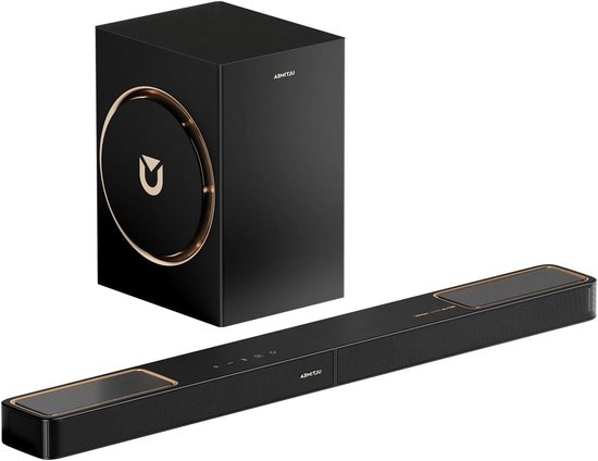 Dolby Atmos Soundbar - Surround Systeem - Film Kijken - 3.1.2 Kanaals Geluid - 6.5 Inch Subwoofer - Zwart