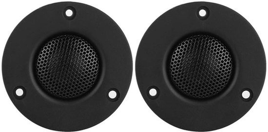 Dome-tweeter luidspreker - 25W geluidskwaliteit - Zwart - Hoge resolutie - Voor audiosystemen - 2 stuks