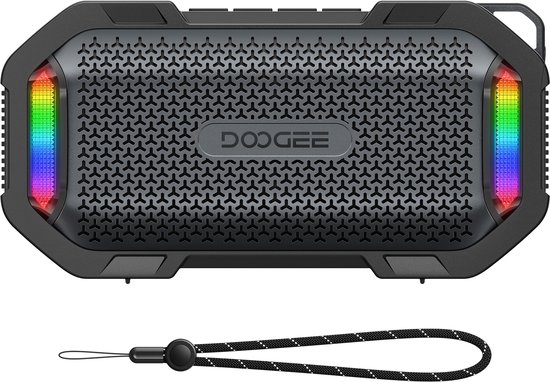DOOGEE Mag Grip - Bluetooth Speaker - Magneet Draadloze Bluetooth Speaker - IP67 Waterdicht & Drijfvermogen - Zwart
