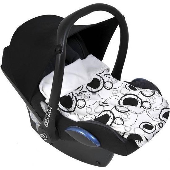 Dooky Blanket - Dekentje Black Circles / wit van Dooky