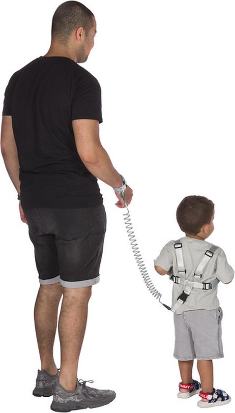 Dooky - Kinder veiligheids harnas - Grijs - Verstelbaar - Reikwijdte 2,5 meter van Dooky