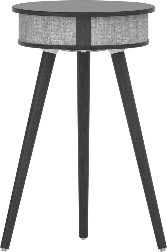 Doppler Barista - Salontafel met Bluetooth Speaker en Wireless Opladen - Zwart - Houten Design - Speaker Tafel - Draadloos speaker – Muziekbox van Doppler
