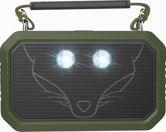 DOSS SOUNDBOX TRAVELER BLACK-GREEN - BLUETOOTH SPEAKER van DOSS