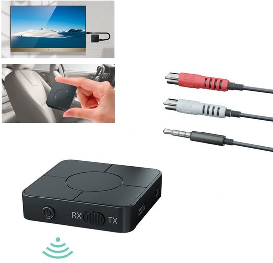 Draadloze Bluetooth 5.0 Audio Adapter - 2-in-1 Zender & Ontvanger - Geschikt voor Auto, TV en Computer - Plug & Play van Merkloos