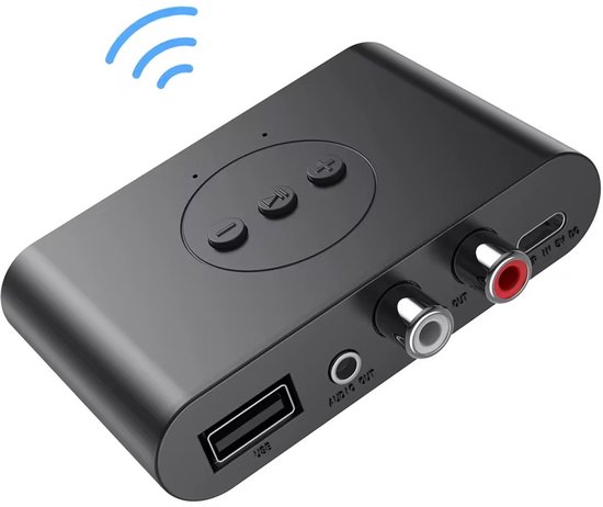 Draadloze Bluetooth 5.3 Audio Receiver NFC Adapter - 3,5 mm AUX & RCA - Stereo Muziek-ontvanger van Merkloos