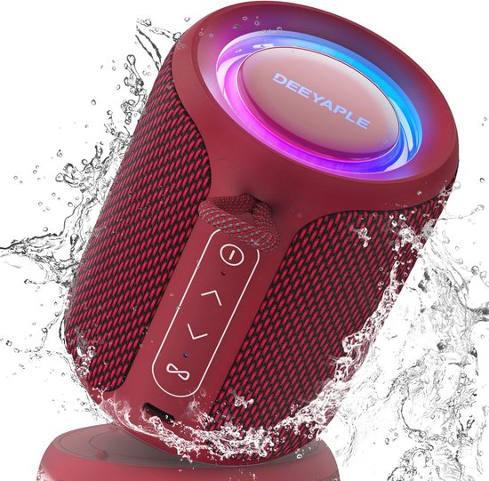 Draadloze Bluetooth luidspreker - Kleine, draagbare muziekbox met IPX7 waterdichtheid, RGB-licht en handsfree functie voor outdoor, camping en feest van Merkloos