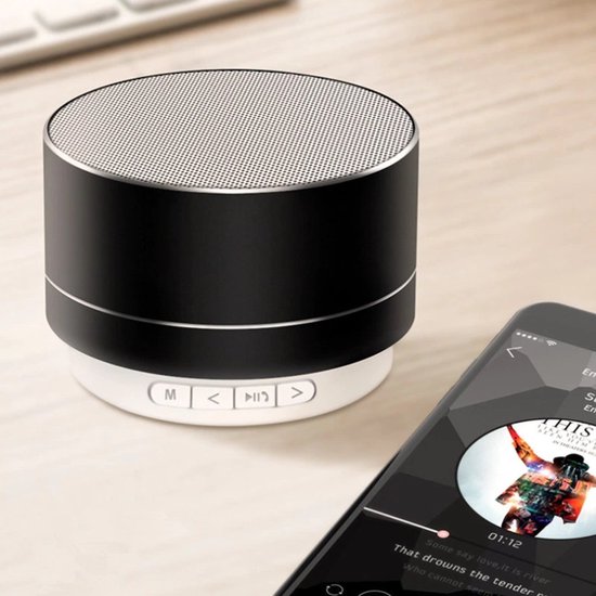 Draadloze Bluetooth-luidspreker Meerkleurig- Wireless Bluetooth Speaker - Zwart - Black van Merkloos