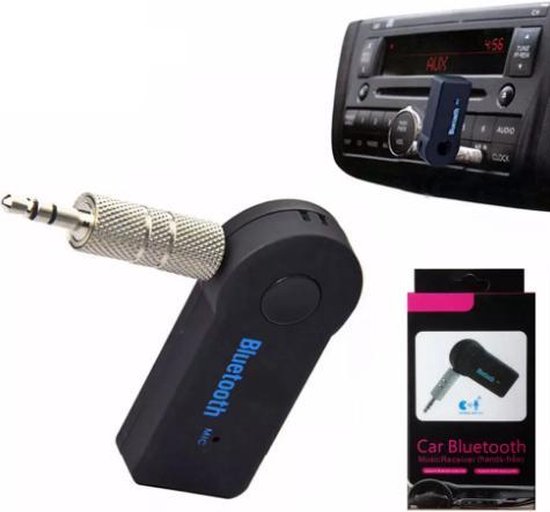 Draadloze Bluetooth Muziek ontvanger met Microfoon - Audio Music Streaming Adapter Receiver - 3,5 mm Jack AUX Draadloos Bluetooth Handsfree Car Kit - Beste Kwaliteit Bluetooth Ontvanger van Merkloos