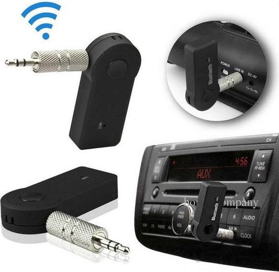 Draadloze Bluetooth Muziekontvanger - Audio Music Streaming Adapter Receiver - Handsfree Carkit & Thuisgebruik - MP3 Player 3.5mm aux aansluiting - Geweldige Geluidskwaliteit Stereo audio Output van Merkloos