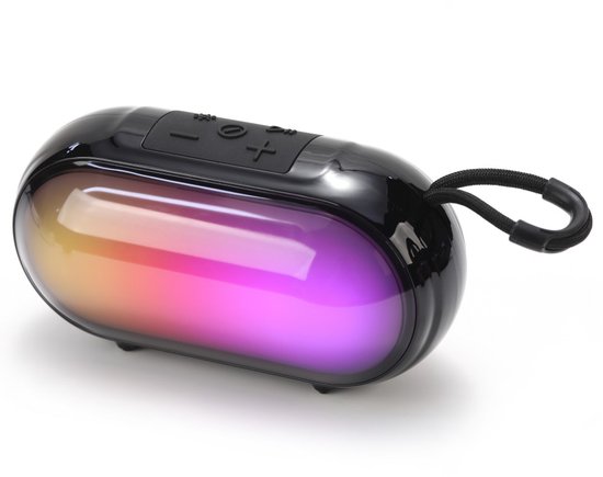Draadloze Bluetooth Speaker - Stereo Geluid - Kleurrijke LED Verlichting - FM Radio - TWS Verbinding - 1200mAh Batterij - Draagbare Speaker Voor Binnen En Buiten van Merkloos