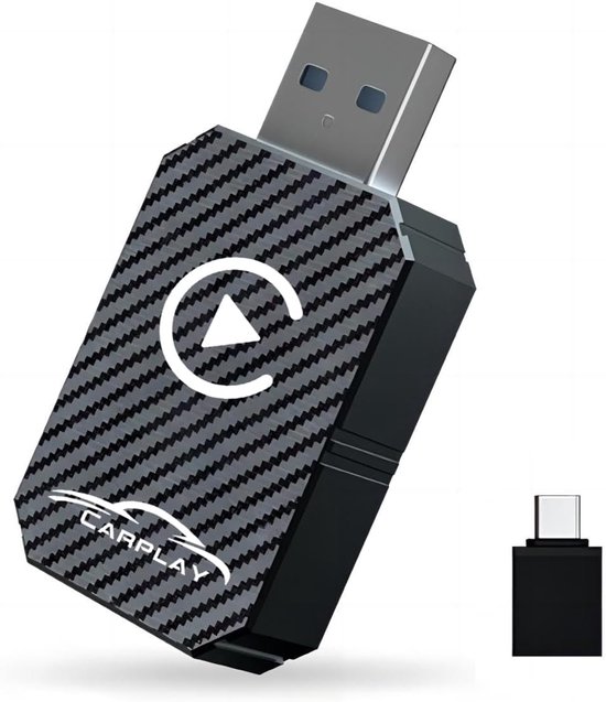 Draadloze CarPlay-adapter 2025 geüpgraded, draadloze CarPlay-dongle, converteert bedrade CarPlay naar draadloze, plug-and-play draadloze adapter voor autospelen, compatibel met auto's vanaf 2016 en