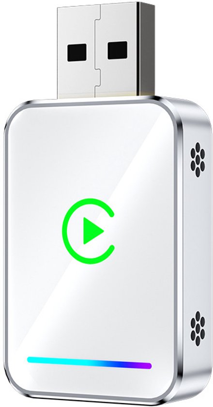 Draadloze CarPlay-adapter - 2025 Upgrade Mini-ontwerp voor auto's met ingebouwde bekabelde Plug and Play Snelle stabiele verbinding Geen vertraging (geschikt voor iPhone,geschikt voor Android) van Merkloos