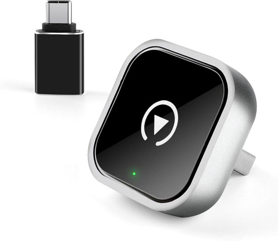 Draadloze CarPlay Adapter - Auto Connect - Muziek Luisteren - Plug en Speel - Mini Formaat - Zwart