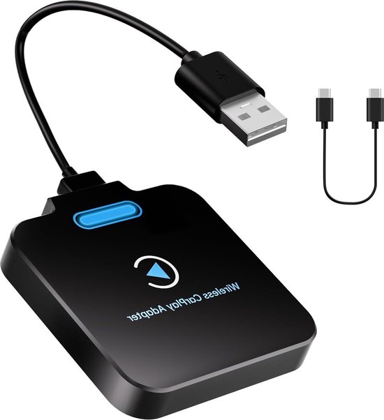 Draadloze CarPlay-adapter voor de iPhone - plug & play - geschikt voor auto's vanaf 2017 - draadloze bediening Carplay dongle 2.0 van Vanceer