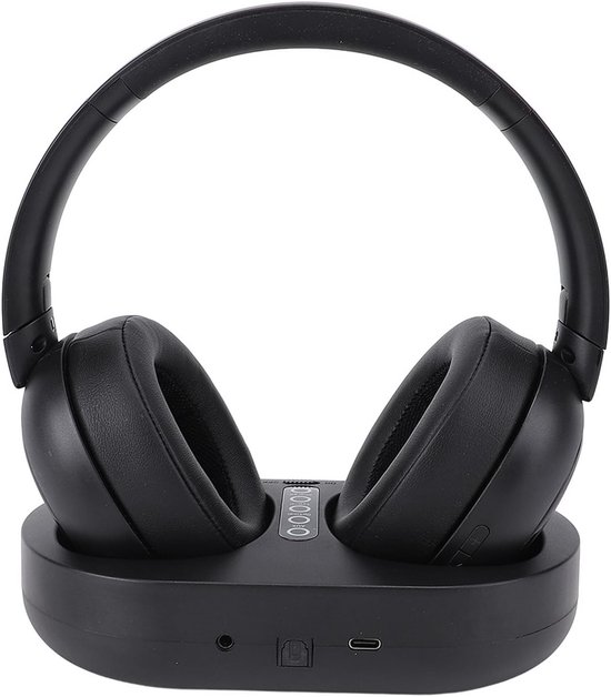 Draadloze Hoofdtelefoon voor TV Kijken met Laadbasis - 2.4G en Bluetooth 5.3 van Merkloos