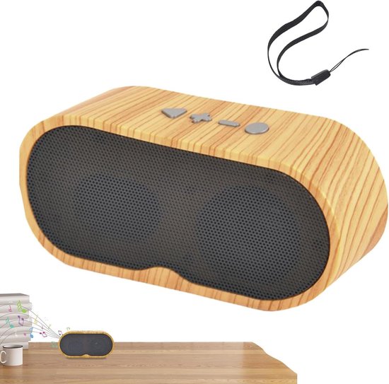 Draadloze Luidspreker - Draagbare Speaker - Muziek Luisteren - Vintage Hout Uiterlijk - 67 x 42 x 67 cm - Houtkleur van Merkloos