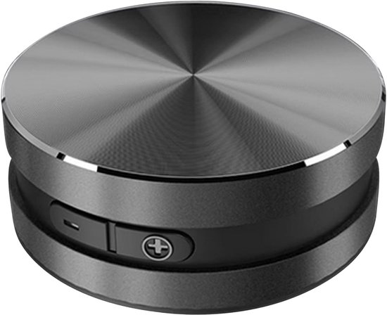 Draadloze luidspreker met botgeleiding - Resonantie-zuignapluidspreker - Waterdicht ontwerp - Muziekspeler - Geschikt voor gebruik in badkamer en douche Bluetooth-luidspreker - Metalen behuizing met zuignap - Zwart (1,97'' x 1,97'' x 0,98'') van EasyULT.