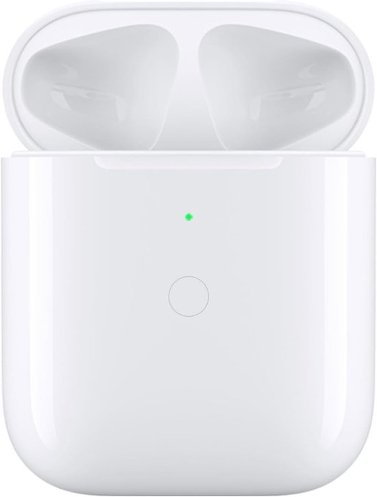 Draadloze oplaadcase compatibel met Air Pod 1/2, vervanging voor draadloze oplaadcase met koppelingsknop, compatibel (geen oordopjes) (voor AIRPOD 1/2)