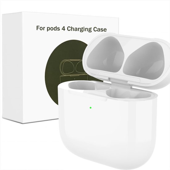 Draadloze oplaadcase compatibel met Air Pods 4e generatie (2024), draadloze oplaadcase, Type-C originele vervanging met Bluetooth-koppelingssynchronisatieknop, 7 keer volledig opladen