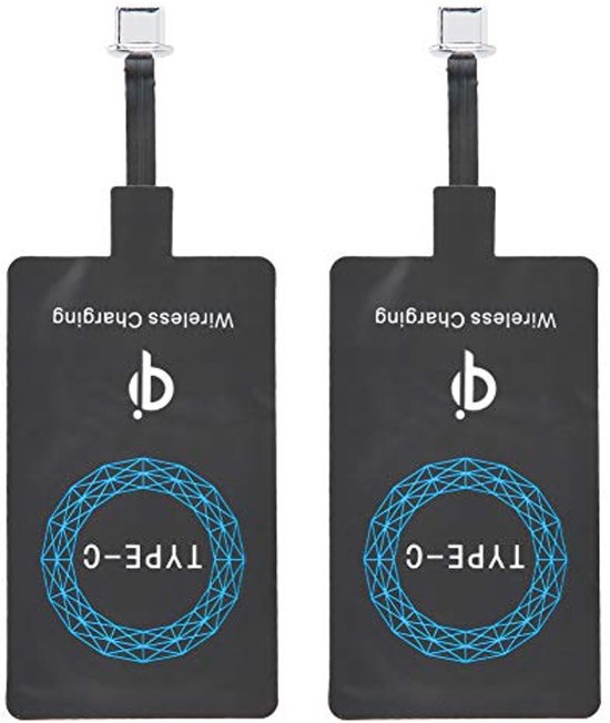 Draadloze Oplader Ontvanger Type C - 2 Stuks Qi Oplaadontvanger van Merkloos