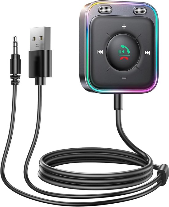 Draadloze Radio Adapter - Auto Aux Ontvanger - Muziek Streamen Auto - Plug and Play - 13.8 x 9.8 cm