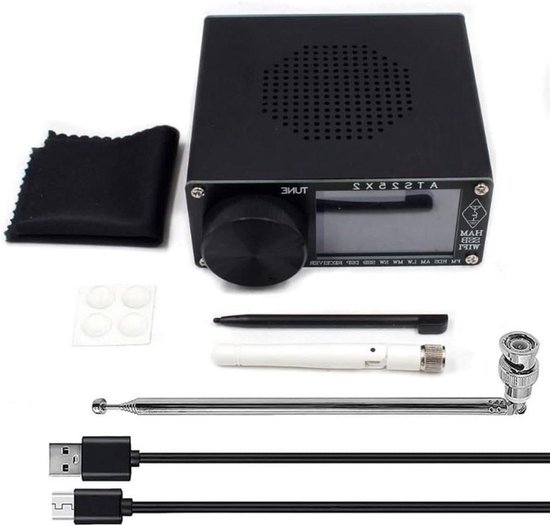 Draadloze Radio Ontvanger - DSP Radio - Luisteren naar Zenders - Full-band Ontvangst - 2.4 inch Scherm - Zilver van Merkloos