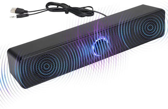 Draadloze Soundbar - Home Cinema - Meeslepend Geluid - Clear Dialogue Tech - 7.2 x 8.6 x 7.2 cm - Zwart