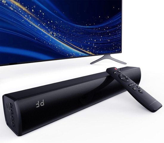 Draadloze Soundbar - Home Cinema Systeem - Verbeter Film Geluid - Meerdere Aansluitingen - 38 cm Lengte - Zwart
