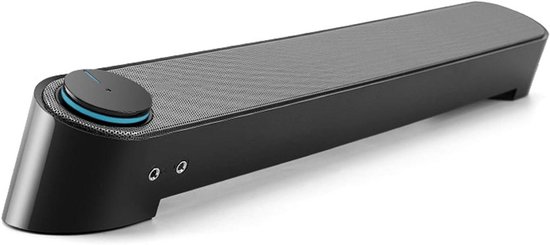 Draadloze Soundbar - Mini Luidspreker - Muziek Streamen - 3D Surround Geluid - 2.0 Kanalen - Zwart