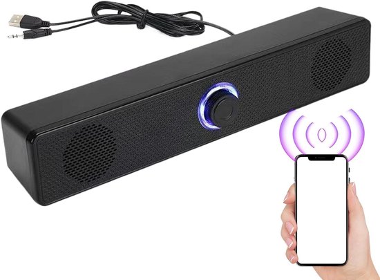 Draadloze Soundbar - Muziekspeler Tafel - Thuisbioscoop Geluid - Diepe Basprestaties - 296 x 55 x 6 cm - Zwart
