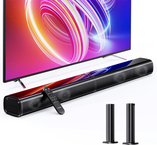 Draadloze Soundbar Voor TV - Hoogwaardige Geluidskwaliteit Met Subwoofer - Ideaal Voor Films, Muziek En Gaming - Slank En Modern Design van Merkloos
