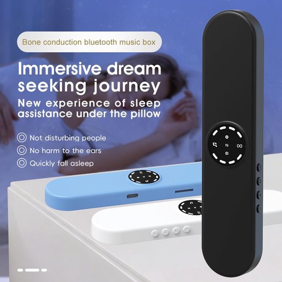 Draadloze stereo soundbar, oplaadbare Bluetooth-zakluidspreker, bone conduction-luidspreker voor onder het kussen, witte ruis. van Merkloos
