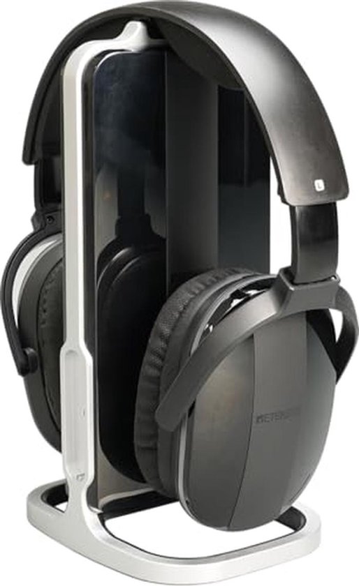 Draadloze TV Hoofdtelefoon met Laadstation, Geen Audiovertraging, 60m Bereik, Multifunctionele Zender van Merkloos