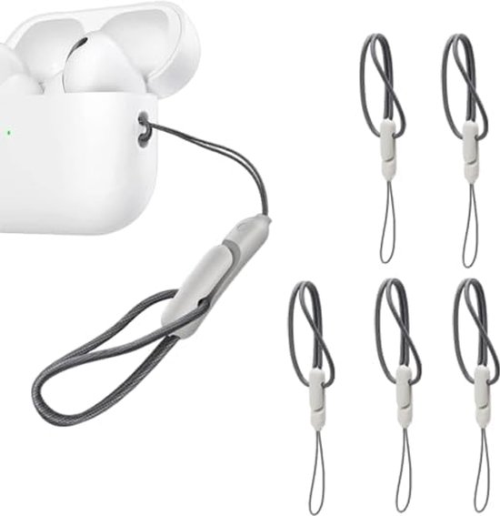 Draagbandlus voor AirPods Pro 2, koord, compatibel met AirPods Pro 2022, nylon, verstelbaar, beschermt tegen vallen, met clip