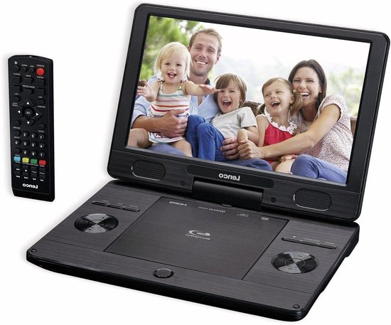 Draagbare Blu-Ray Speler - Mobiele DVD - Films Kijken - 115 inch Draaibaar Scherm - 1024 x 600 Pixels - Zwart
