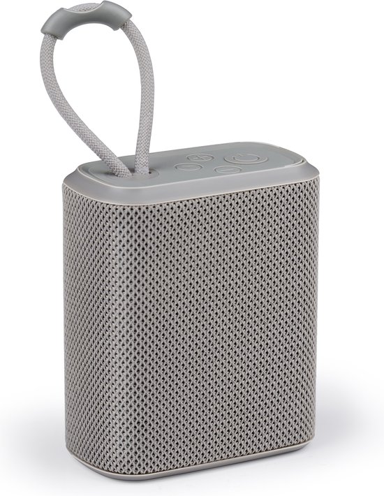 Draagbare Bluetooth Speaker 5.3 - Draadloze Muziekbox met AUX en FM Radio - Partybox met 4 uur Speeltijd - Compact en Lichtgewicht - Grijs van Merkloos