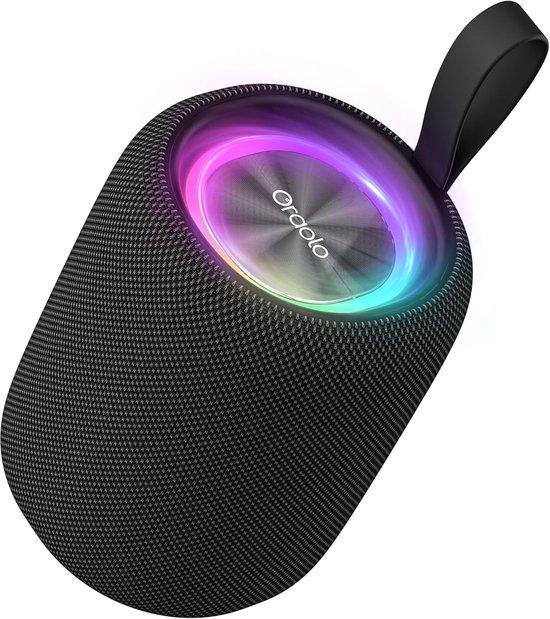 Draagbare Bluetooth Speaker met Krachtig Geluid, RGB Verlichting en IPX6 Waterdicht