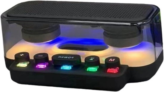 Draagbare Bluetooth Speaker - Soundbar PC - Muziek en Films - RGB Verlichting - 20 x 11.5 x 8 cm van Merkloos