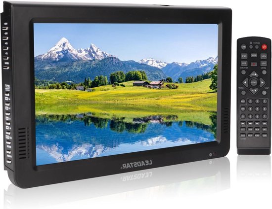 Draagbare Digitale TV - Mini Televisie - Onderweg Kijken - Ingebouwde Batterij - 10 Inch Scherm - Zwart
